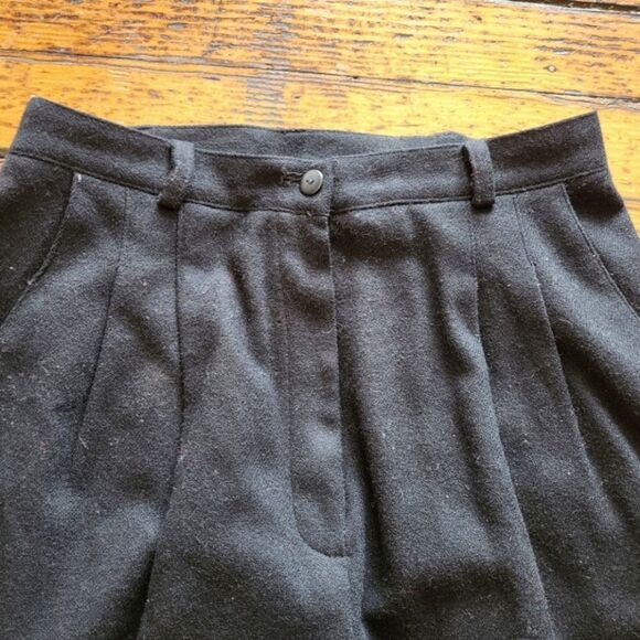 Requirements Vintage 100% Wool Pants Black Size 8 - Picture 2 of 10